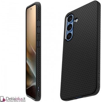 Spigen Liquid Air guminis dėklas - juodas (Samsung Galaxy S25 Plus)